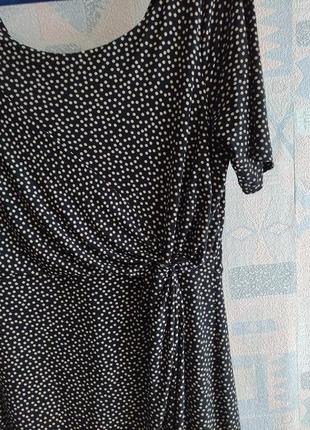 Сукня міді в горошок горох платье миди5 фото