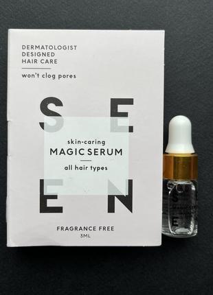 Укрепляющая сыворотка для защиты и блеска всех типов волос seen magic serum6 фото