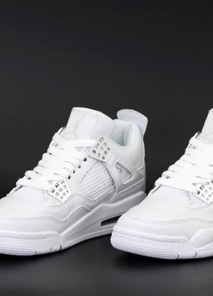 Мужские высокие кожаные кроссовки nike j0rdan 4 retro #найк