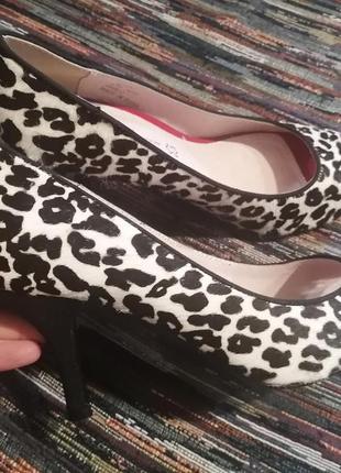 Шкіряні жіночі леопардові туфлі next 38-39 р.3 фото