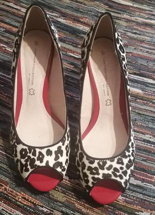 Шкіряні жіночі леопардові туфлі next 38-39 р.1 фото