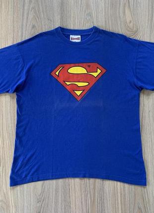 Чоловіча вінтажна бавовняна футболка з принтом супермена vintage superman dc comics 19942 фото