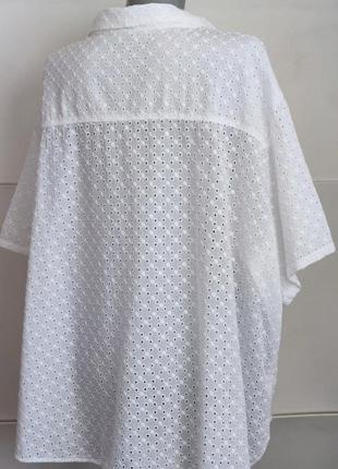Сорочка h&m білого кольору з вишивкою та гудзиками6 фото
