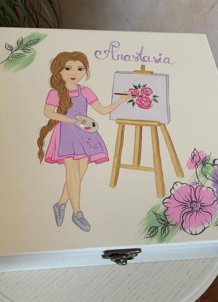 Шкатулка для прикрас іменна handmade 3