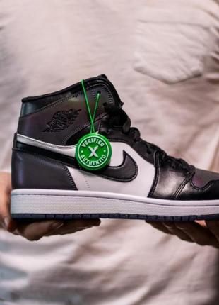 Nike air jordan 1 mid patent chameleon мужские  кроссовки найк аир джордан