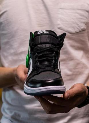 Nike air jordan 1 mid patent chameleon мужские  кроссовки найк аир джордан2 фото