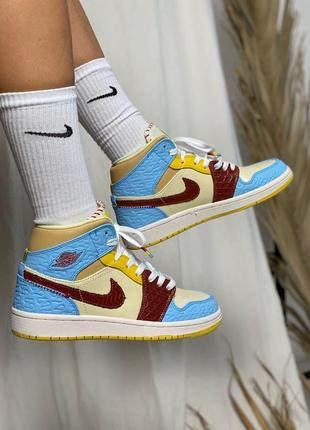 Nike air jordan 1 se mid fearless 2 жіночі кросівки найк аїр джордан