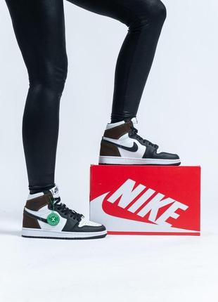 Nike air jordan 1 retro two dark mocha 2 женские кроссовки найк аир джордан