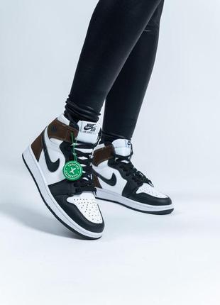 Мужские кроссовки nike air jordan 1 retro two dark mocha 2 / найк аир джордан1 фото