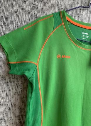 Нова ✅ неонова яскрава спортивна футболка німецького бренду jako / новая футболка неон салатового оранжевого цвета2 фото