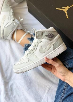 Мужские  кроссовки nike air jordan 1 retro high grey camo / найк аир джордан9 фото