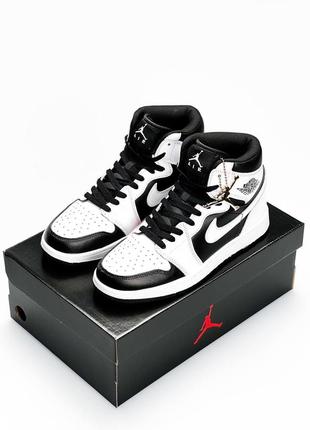 Чоловічі кросівки nike air jordan high white black#найк