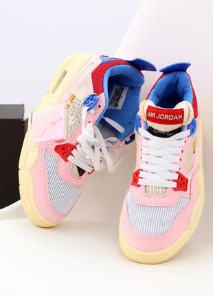 Женские высокие кожаные кроссовки nike j0rdan 4 retro#найк5 фото