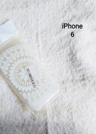 Новый чехол на айфон iphone 6 белый принт стильный тренд mandala инди мандала1 фото