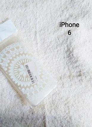 Новий чохол на айфон iphone 6 білий принт стильний тренд mandala інді мандала