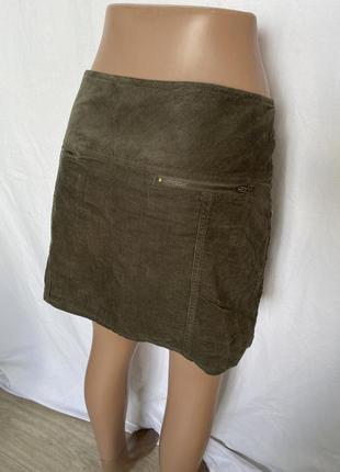 Красивая юбка хаки микровильвет 10 размера3 фото