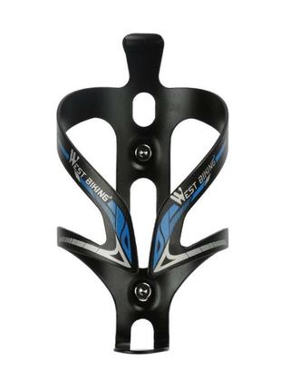 Кріплення west biking 0704019 blue тримач для пляшки, фляги на велосипед алюміній