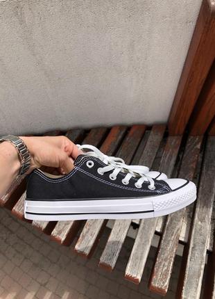 Converse low black  женские кроссовки конверсы