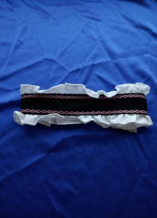 Игровой рольовий сексуальный комплект официантки юбка спідничка с чокером повязка на шию  горничная школьница  amscan секс покоївки набор стрип6 фото