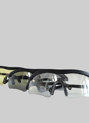 Защитные черные балистические очки с регулирующимися дужками5 фото