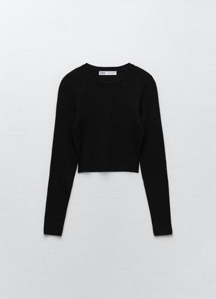 🌸 вкорочена кофта в рубчик від zara 🌸 4
