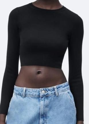 🌸 вкорочена кофта в рубчик від zara 🌸 5