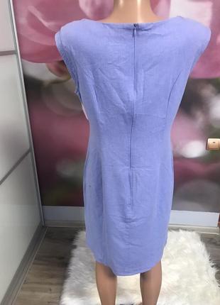 Чудове лляне плаття приталеного силуету6 фото