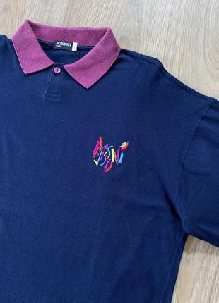 Мужская винтажная хлопковая поло футболка с нашивкой missoni mare polo4 фото