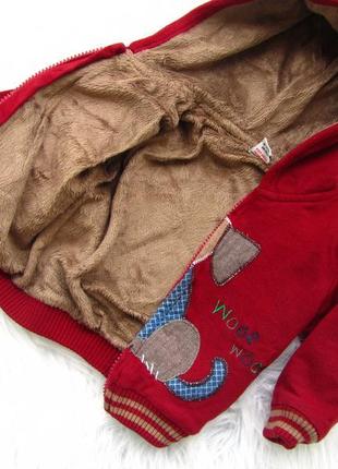 Стильний тепла кофта худі толстовка з капюшоном і вушками на ліктях нашивки tu5 фото