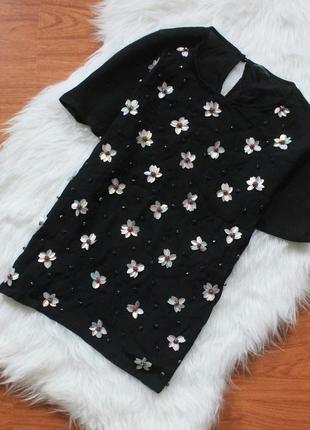 Акція!!! дуже красива блузка з натуральної тканини з аплікацією квітами та камінням1 фото