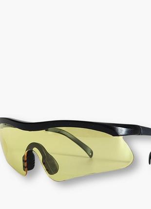 Защитные желые балистические очки с регулирующимися дужками
