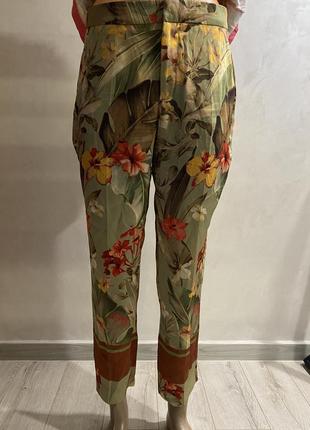 Легкі штани від zara//штани в гавайський принт4 фото