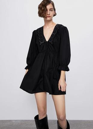 Сукня сарафан з коміром нова колекція zara