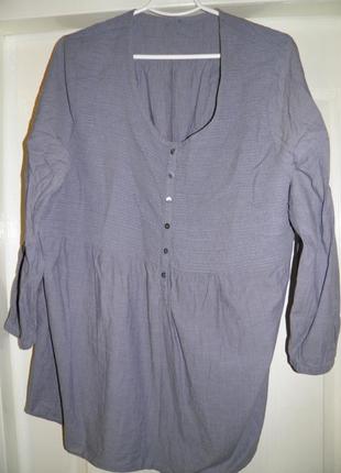 Легкая коттоновая блузка,  размер 58 - 62