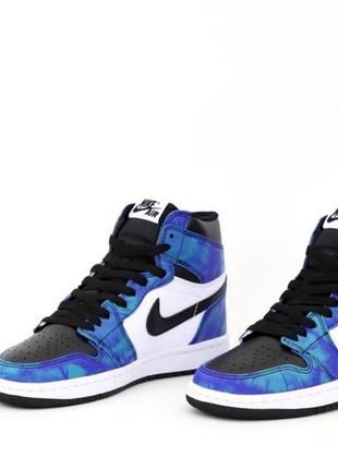 Женские высокие кожаные кроссовки nike j0rdan 1 retro #найк