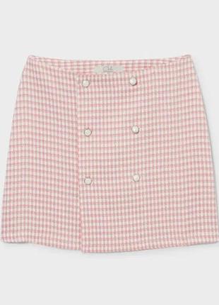 Женская юбка, размер евро 44, цвет белый, розовый