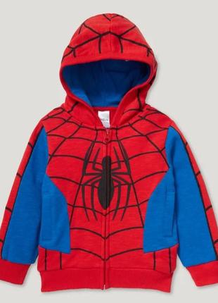 Толстовка с капюшоном для мальчика, рост 92, цвет синий, красный
