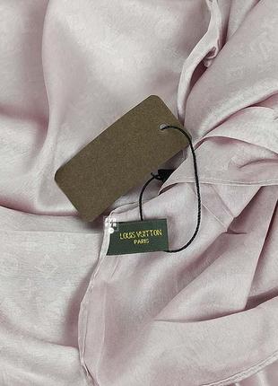 Шовкова бандана хустка хустка бузково-рожева однотонна 100% шовк 70х70 якісна нова5 фото