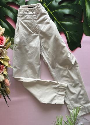 🐚світло сірі з перламутром бриджі h&m/брюки нюдовые укорочені/штани короткі🐚1 фото