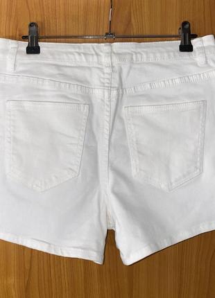 Білі джинсові шорти на шнурівці з високою посадкою fb sister2 фото
