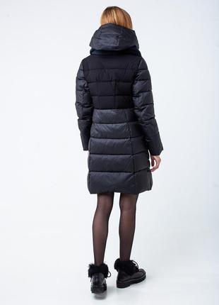 Зимняя черная куртка пуховик clasna cw19d-209acw l, xl, xxl5 фото