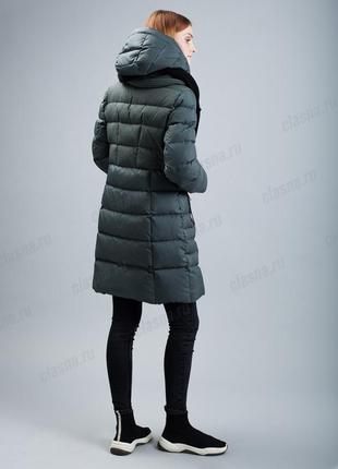 Зимняя черная куртка пуховик clasna cw19d-209acw l, xl, xxl8 фото