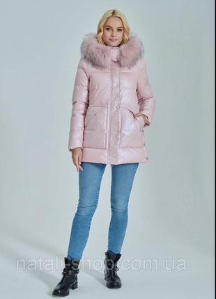 Жіноча зимова куртка з натуральним хутром zlly xxl (50)4 фото