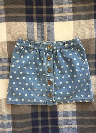 Юбка с сердечками