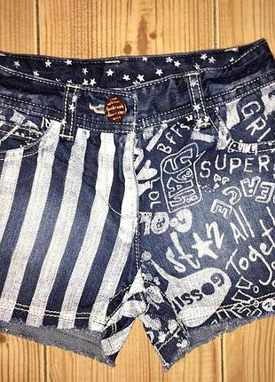 Джинсовые шорты i love next - некст - размер 3 года
