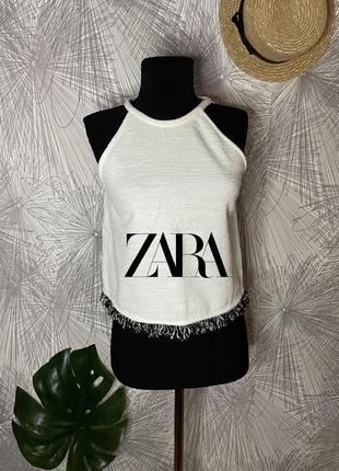 Твідовий трендова безрукавка жилетка топ в ідеальному стані 🖤zara🖤