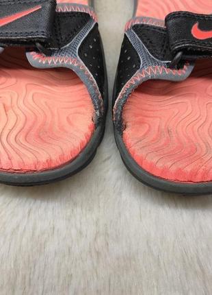Спортивні чорні помаранчеві босоніжки, сандалі nike спорт5 фото