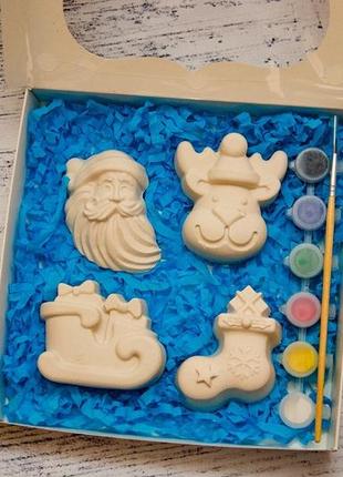 Набір гіпсових фігурок з фарбами, набір для творчості