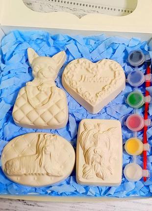 Набір гіпсових фігурок з фарбами, набір для творчості