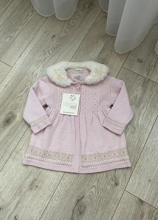 Кардиган nipper land светр з хутром мериноса меринос кофта кофточка для дівчинки оздоблена кардиган накидка тепла сукня куртка вітровка